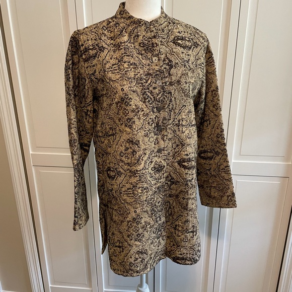 Chico’s Long Tapestry Jacket - Picture 3 of 10
